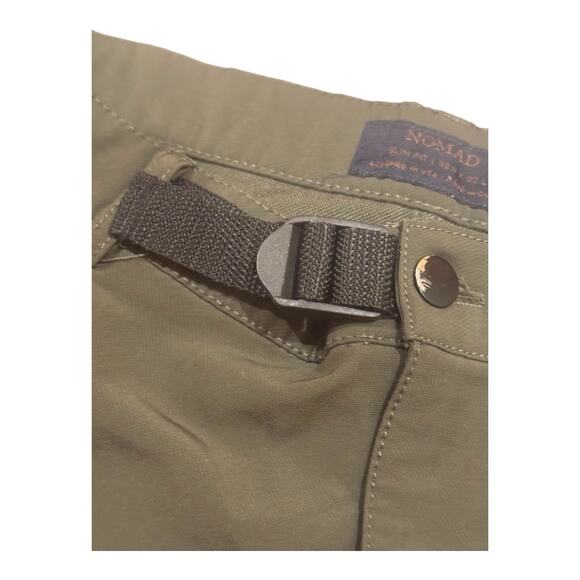 Nomad OLV Tech Cargo Pants Men's 32X32 Olive Slim Fit Stretch Gorpcore Outdoor - Picture 3 of 6